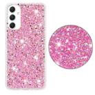 For Samsung Galaxy A05s Transparent Frame Glitter Powder TPU Phone Case(Pink) - 2