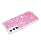 For Samsung Galaxy A05s Transparent Frame Glitter Powder TPU Phone Case(Pink) - 3