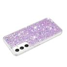 For Samsung Galaxy A05s Transparent Frame Glitter Powder TPU Phone Case(Purple) - 3