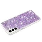 For Samsung Galaxy A14 5G Transparent Frame Glitter Powder TPU Phone Case(Purple) - 3