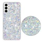 For Samsung Galaxy A15 4G / A15 5G Transparent Frame Glitter Powder TPU Phone Case(White) - 2