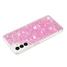 For Samsung Galaxy A35 5G Transparent Frame Glitter Powder TPU Phone Case(Pink) - 3