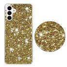 For Samsung Galaxy S23 5G Transparent Frame Glitter Powder TPU Phone Case(Gold) - 2