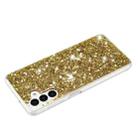 For Samsung Galaxy S23 5G Transparent Frame Glitter Powder TPU Phone Case(Gold) - 3