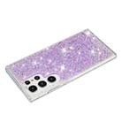 For Samsung Galaxy S23 Ultra 5G Transparent Frame Glitter Powder TPU Phone Case(Purple) - 3