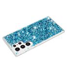 For Samsung Galaxy S23 Ultra 5G Transparent Frame Glitter Powder TPU Phone Case(Blue) - 3