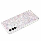 For Samsung Galaxy S24 5G Transparent Frame Glitter Powder TPU Phone Case(White) - 3