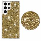 For Samsung Galaxy S24 Ultra 5G Transparent Frame Glitter Powder TPU Phone Case(Gold) - 2