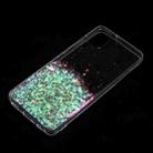For Samsung Galaxy A05 Transparent Frame Noctilucent Glitter Powder TPU Phone Case(White) - 3