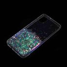 For Samsung Galaxy A05 Transparent Frame Noctilucent Glitter Powder TPU Phone Case(Blue) - 3
