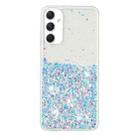 For Samsung Galaxy A05s Transparent Frame Noctilucent Glitter Powder TPU Phone Case(White) - 2