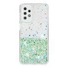 For Samsung Galaxy A23 4G / A23 5G  Transparent Frame Noctilucent Glitter Powder TPU Phone Case(Green) - 2