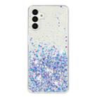 For Samsung Galaxy A54 5G Transparent Frame Noctilucent Glitter Powder TPU Phone Case(Purple) - 2