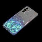 For Samsung Galaxy A54 5G Transparent Frame Noctilucent Glitter Powder TPU Phone Case(Purple) - 3