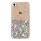 For iPhone 8 / 7 Transparent Frame Noctilucent Glitter Powder TPU Phone Case(White) - 2
