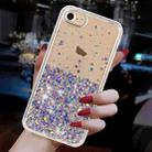 For iPhone 8 / 7 Transparent Frame Noctilucent Glitter Powder TPU Phone Case(Purple) - 3