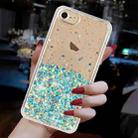 For iPhone 8 / 7 Transparent Frame Noctilucent Glitter Powder TPU Phone Case(Blue) - 3