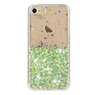 For iPhone 8 / 7 Transparent Frame Noctilucent Glitter Powder TPU Phone Case(Green) - 2