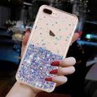 For iPhone 8 Plus / 7 Plus Transparent Frame Noctilucent Glitter Powder TPU Phone Case(Purple) - 3