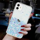 For iPhone 11 Transparent Frame Noctilucent Glitter Powder TPU Phone Case(White) - 3