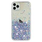 For iPhone 11 Pro Transparent Frame Noctilucent Glitter Powder TPU Phone Case(Purple) - 2