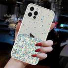 For iPhone 12 Pro Transparent Frame Noctilucent Glitter Powder TPU Phone Case(White) - 3