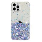 For iPhone 12 Pro Transparent Frame Noctilucent Glitter Powder TPU Phone Case(Purple) - 2