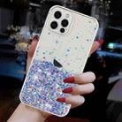 For iPhone 12 Pro Transparent Frame Noctilucent Glitter Powder TPU Phone Case(Purple) - 3