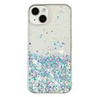 For iPhone 13 Transparent Frame Noctilucent Glitter Powder TPU Phone Case(White) - 2