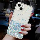 For iPhone 13 Transparent Frame Noctilucent Glitter Powder TPU Phone Case(White) - 3