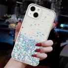 For iPhone 14 Transparent Frame Noctilucent Glitter Powder TPU Phone Case(White) - 3