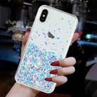 For iPhone X Transparent Frame Noctilucent Glitter Powder TPU Phone Case(White) - 3
