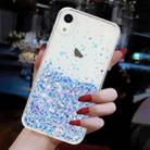 For iPhone XR Transparent Frame Noctilucent Glitter Powder TPU Phone Case(Purple) - 3