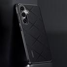 For Samsung Galaxy S25+ 5G Plain Leather PC Phone Case(Black) - 1