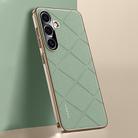 For Samsung Galaxy S25+ 5G Plain Leather PC Phone Case(Green) - 1