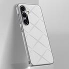 For Samsung Galaxy S25+ 5G Plain Leather PC Phone Case(White) - 1