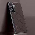 For Samsung Galaxy S25+ 5G Plain Leather PC Phone Case(Brown) - 1