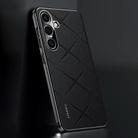 For Samsung Galaxy S25 5G Plain Leather PC Phone Case(Black) - 1