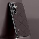 For Samsung Galaxy S25 5G Plain Leather PC Phone Case(Brown) - 1