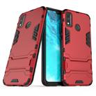 For Huawei Honor 9X Lite PC + TPU Shockproof Protective Case with Invisible Holder(Red) - 1