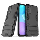 For Huawei Honor 30 Lite PC + TPU Shockproof Protective Case with Invisible Holder(Black) - 1