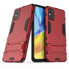 For Huawei Honor X10 Max PC + TPU Shockproof Protective Case with Invisible Holder(Red) - 1