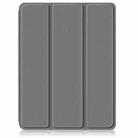 For iPad Air 11 2024 / Pro 11 2022 Acrylic 3-Fold Smart Leather Tablet Case(Grey) - 2