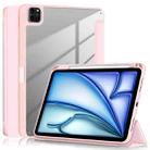 For iPad Air 11 2024 / Pro 11 2022 Acrylic 3-Fold Smart Leather Tablet Case(Pink) - 1