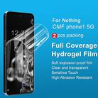 For Nothing CMF Phone 1 5G 2pcs/Set imak Curved Full Screen Hydrogel Film Protector - 2