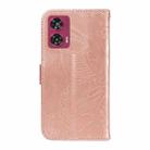 For Motorola Edge 50 Fusion Swallowtail Butterfly Embossed Leather Phone Case(Rose Gold) - 3