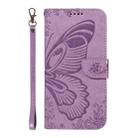 For Motorola Edge 50 Ultra Swallowtail Butterfly Embossed Leather Phone Case(Purple) - 2