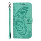 For Motorola Edge 50 Neo Swallowtail Butterfly Embossed Leather Phone Case(Green) - 2