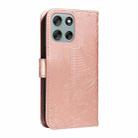 For Motorola Moto G56 5G Swallowtail Butterfly Embossed Leather Phone Case(Rose Gold) - 3