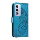 For OPPO K12X 5G Global Swallowtail Butterfly Embossed Leather Phone Case(Blue) - 3